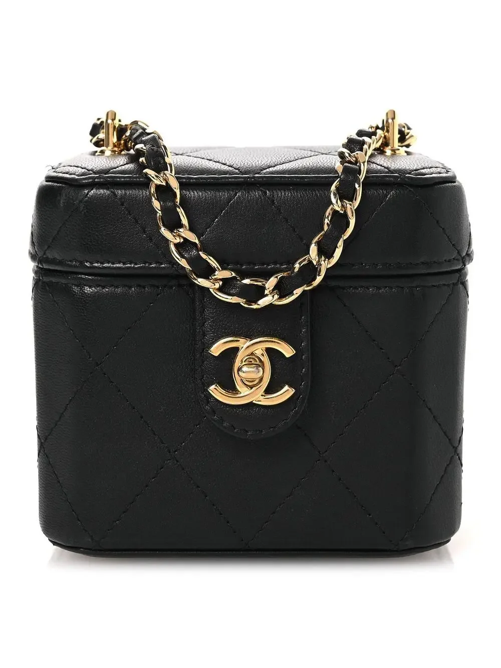 Chanel Lambskin Quilted Vanity Clutch #322878C19B